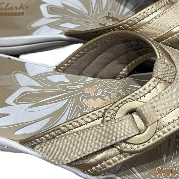 Clarks Women's Brinkley Jazzh Flip Flops - 9 - Picture 4 of 6